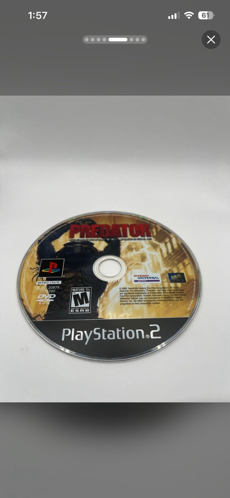 Predator: Concrete Jungle PS2 2005 M Rated NTSC-U/C Manual Included