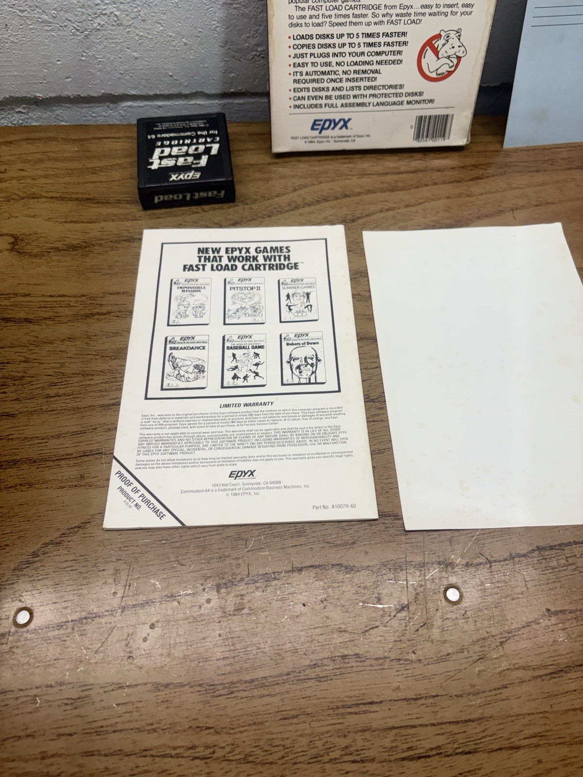 commodore 64 fast load cartridge/Box 1989’s Epyx Fast Load Cartridge Commodore