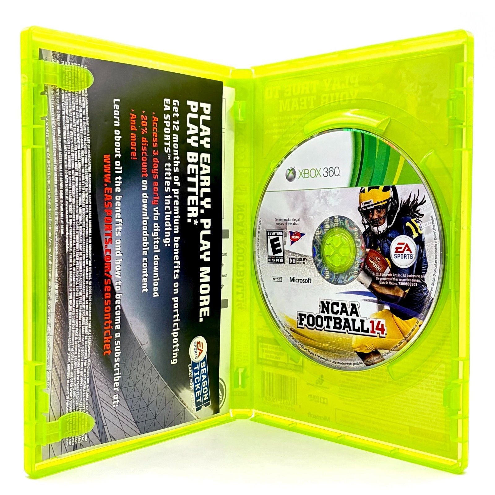 NCAA Football 14 CIB 2013 Xbox 360 Tested and Works