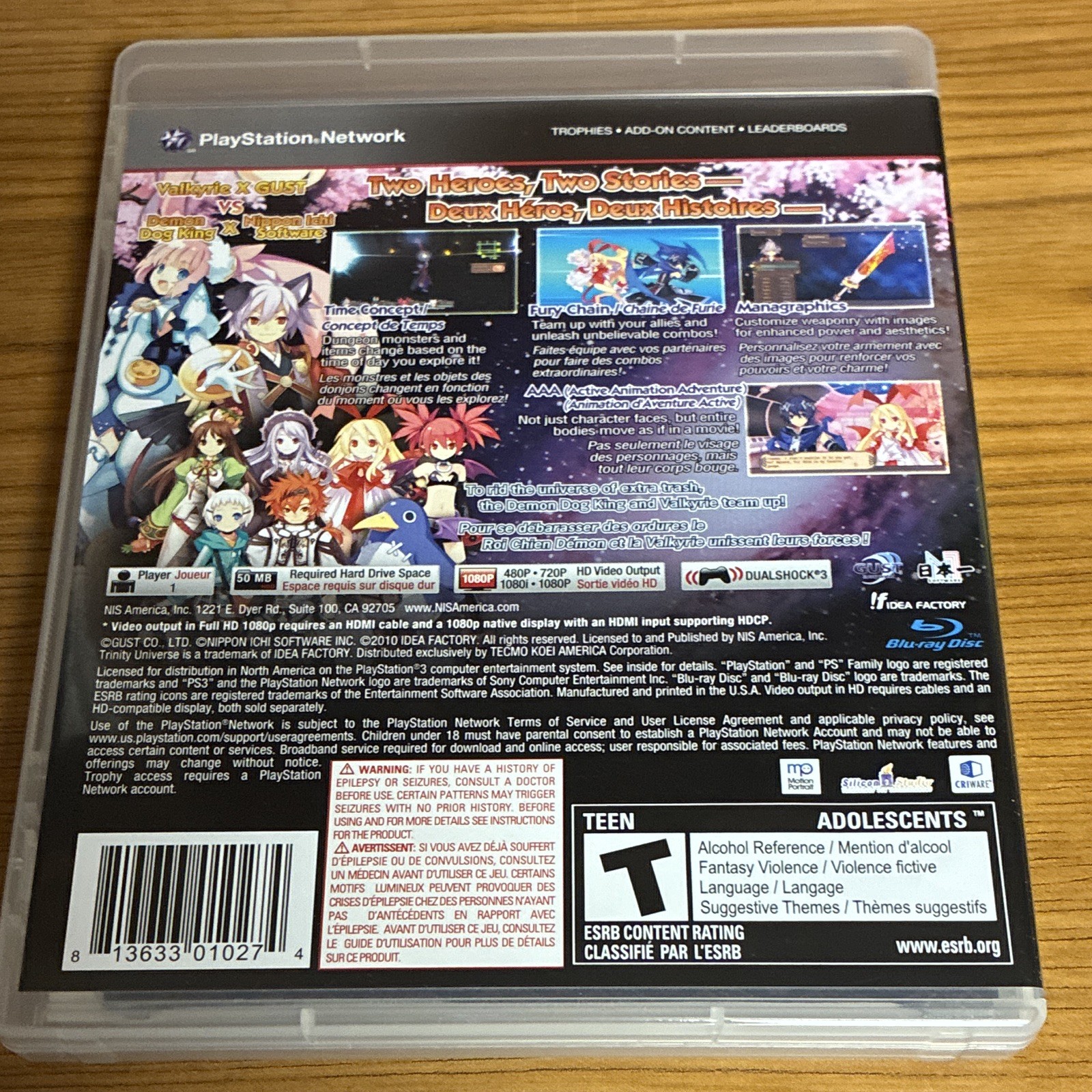 NIS America Trinity Universe PS3 NTSC-U/C T-Teen Role Playing Manual Included
