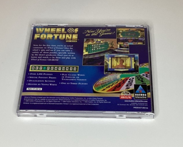 Wheel of Fortune (PC CD-ROM, Windows 1995/1998) – Hasbro Product # 99152