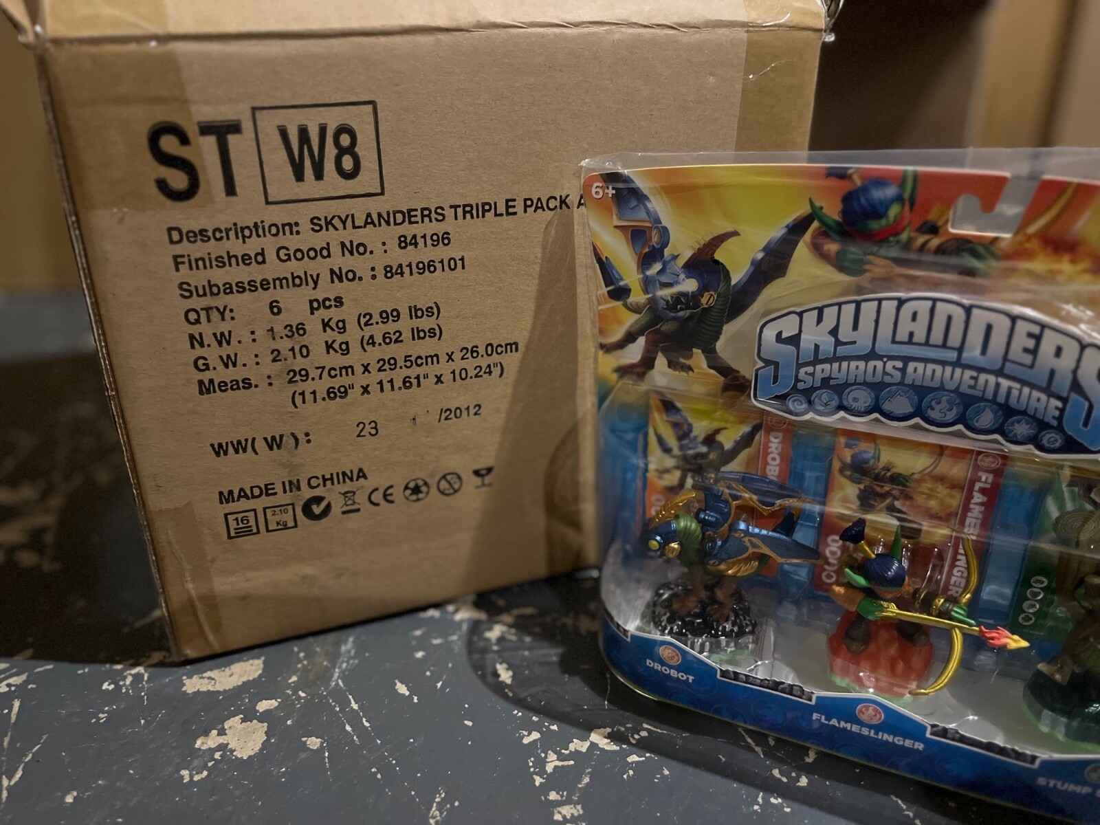 Skylanders Spyro’s Adventure 3 Pack Drobot Flameslinger Stump Smash New OOP