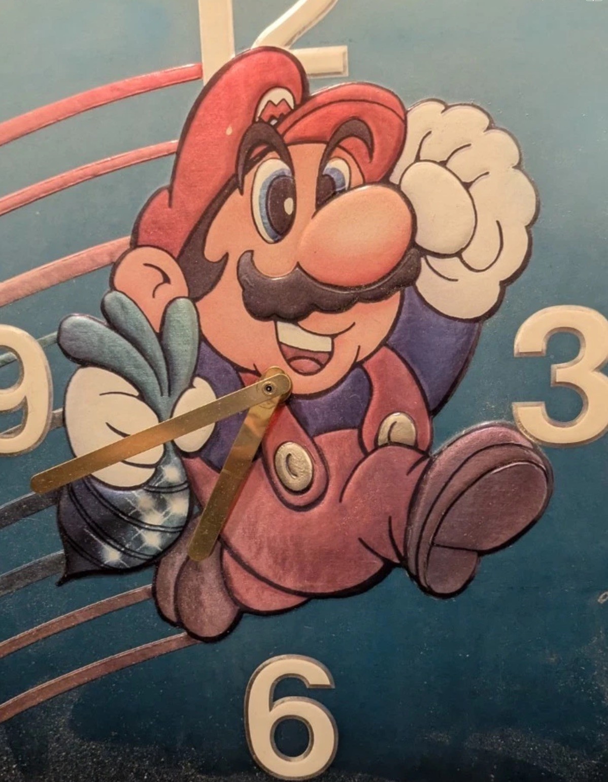 Nintendo NES Super Mario 2 Display Promo Sign Clock WON World Standee Original