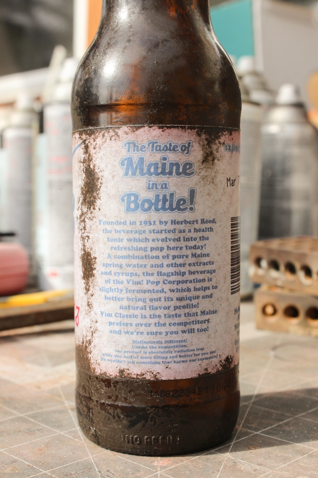 Handmade Vim! Quartz 12oz Bottle Replica from Fallout 4