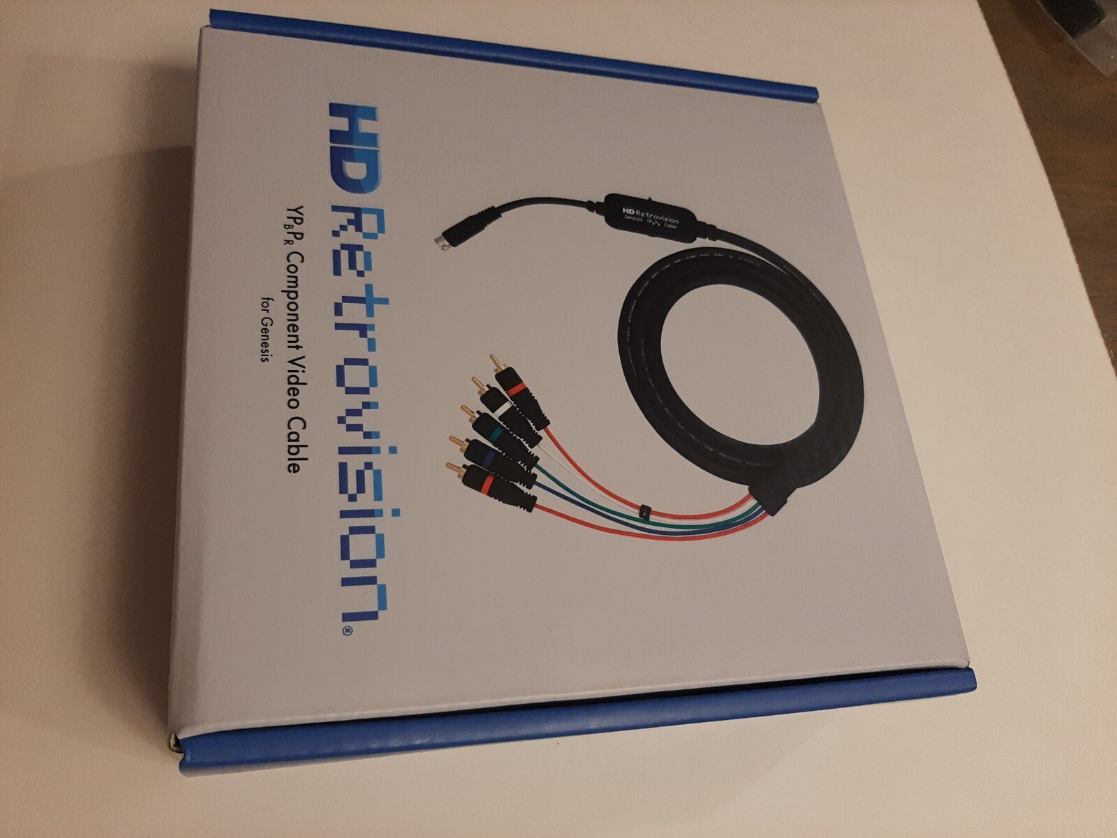 HD Retrovision Genesis Component/YPbPr Cables w/ Model 1 Adapter, New, Sealed
