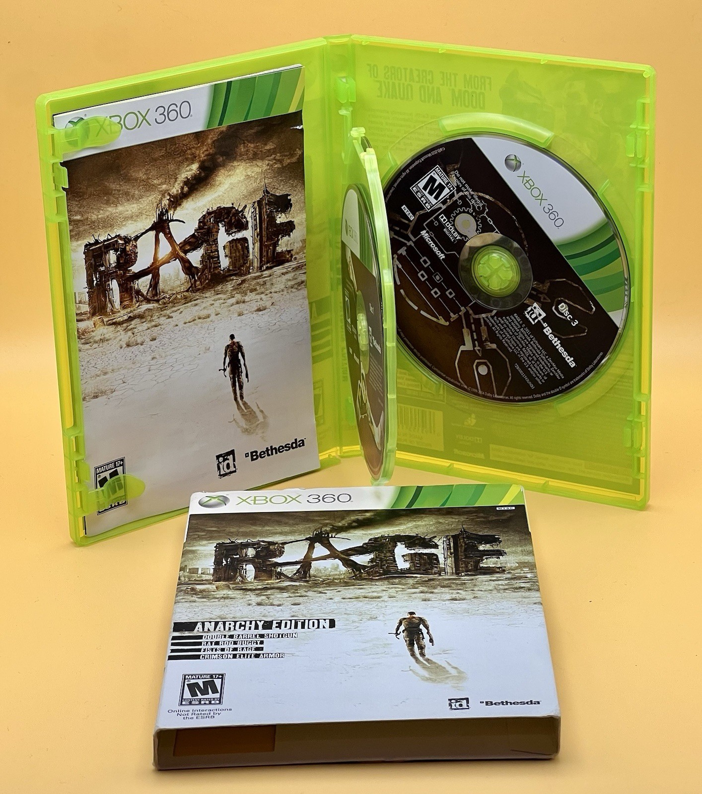 Rage – Xbox 360 – Complete w/ Slip Cover – Tested Working – Free Ship