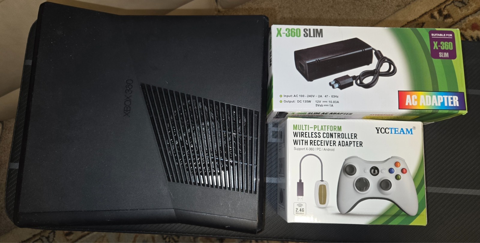 Xbox 360 S Slim 4GB Console Bundle w/ Kinect and New Controller & Power, Trinity