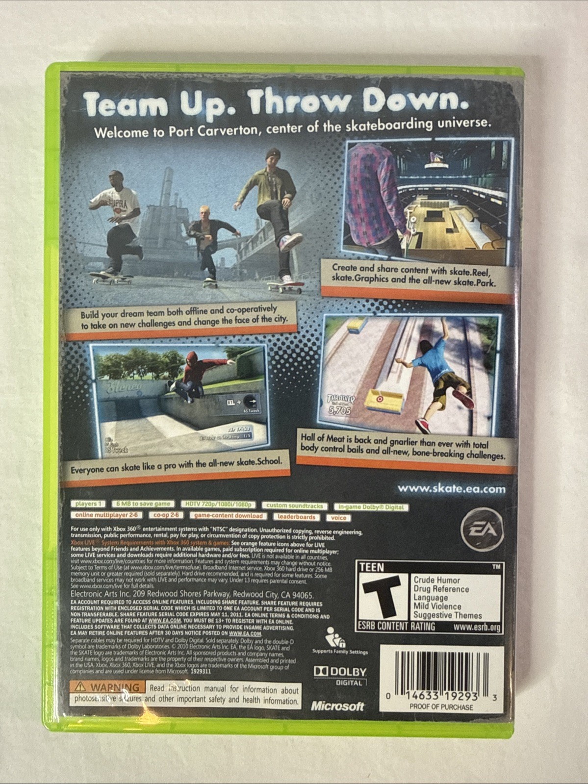 Skate 3 (Microsoft Xbox 360, 2010) CIB Complete – Tested