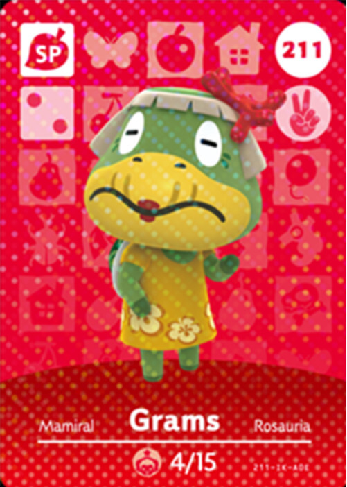 Animal Crossing Series 3 amiibo 211 – Grams (North American copy)