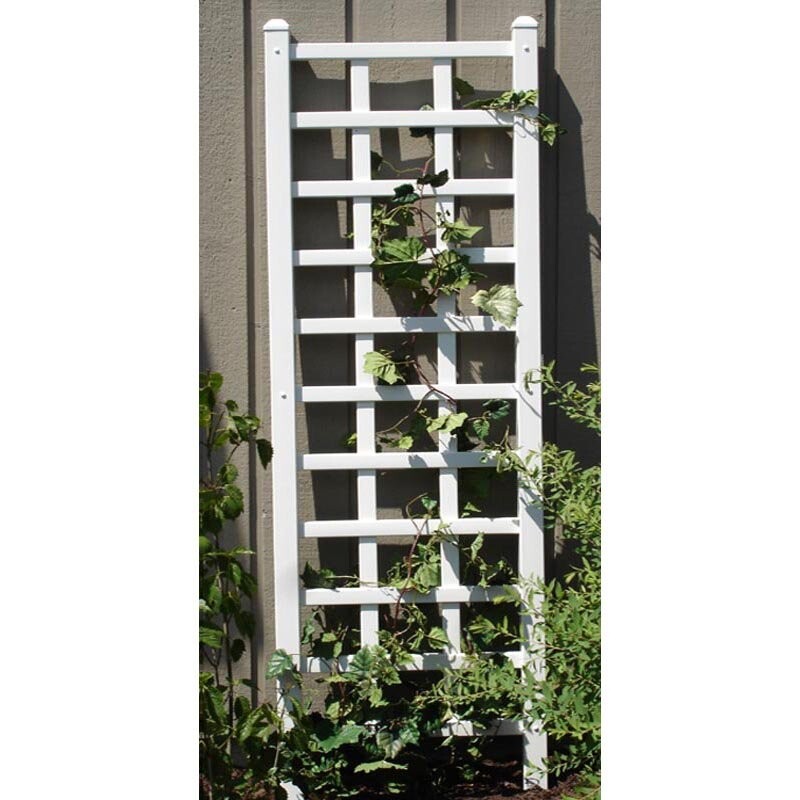 6.25 Ft Wall Trellis in White Vinyl – Made in USA