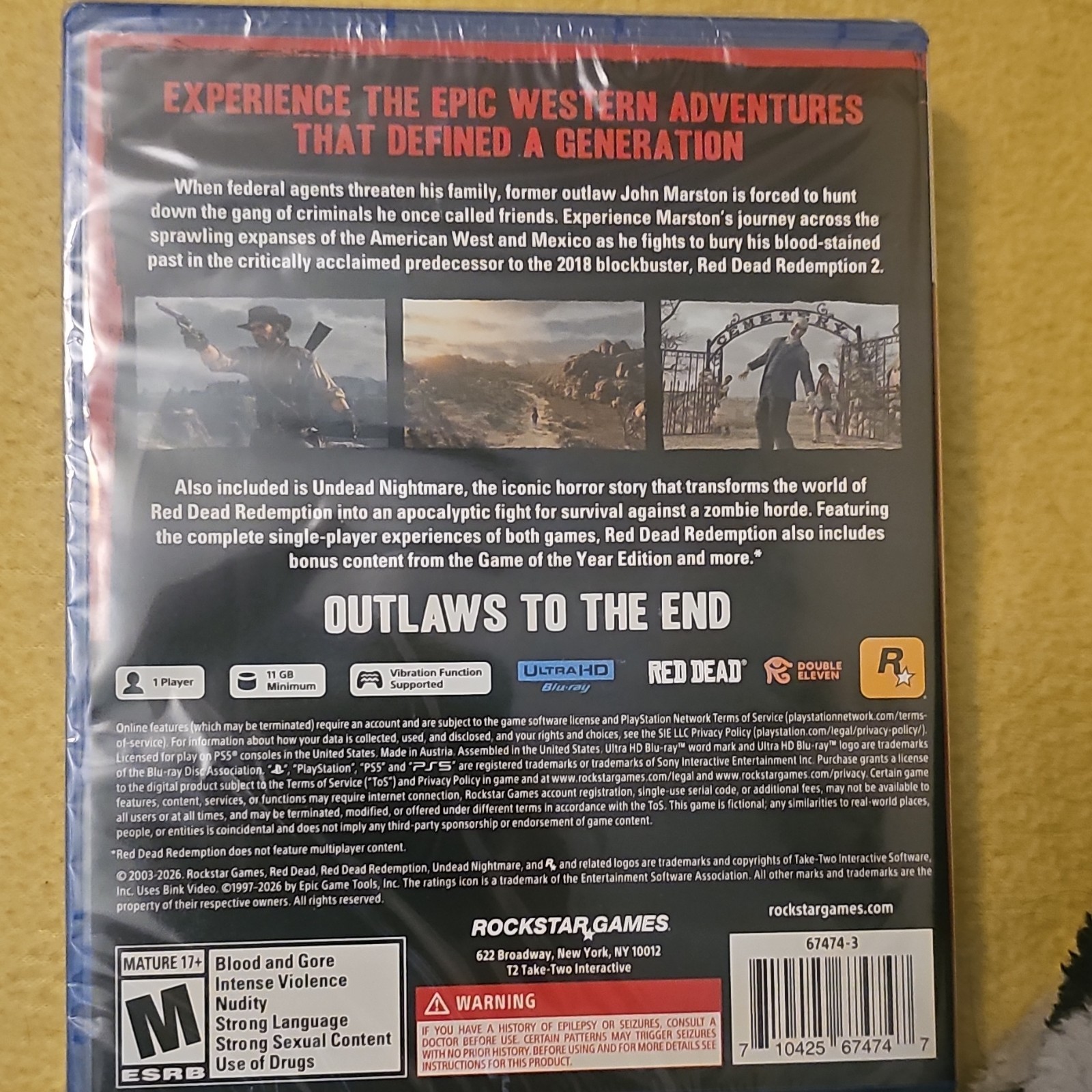 Rockstar Games Red Dead Redemption PS5 Single Player Action Adventure Western M