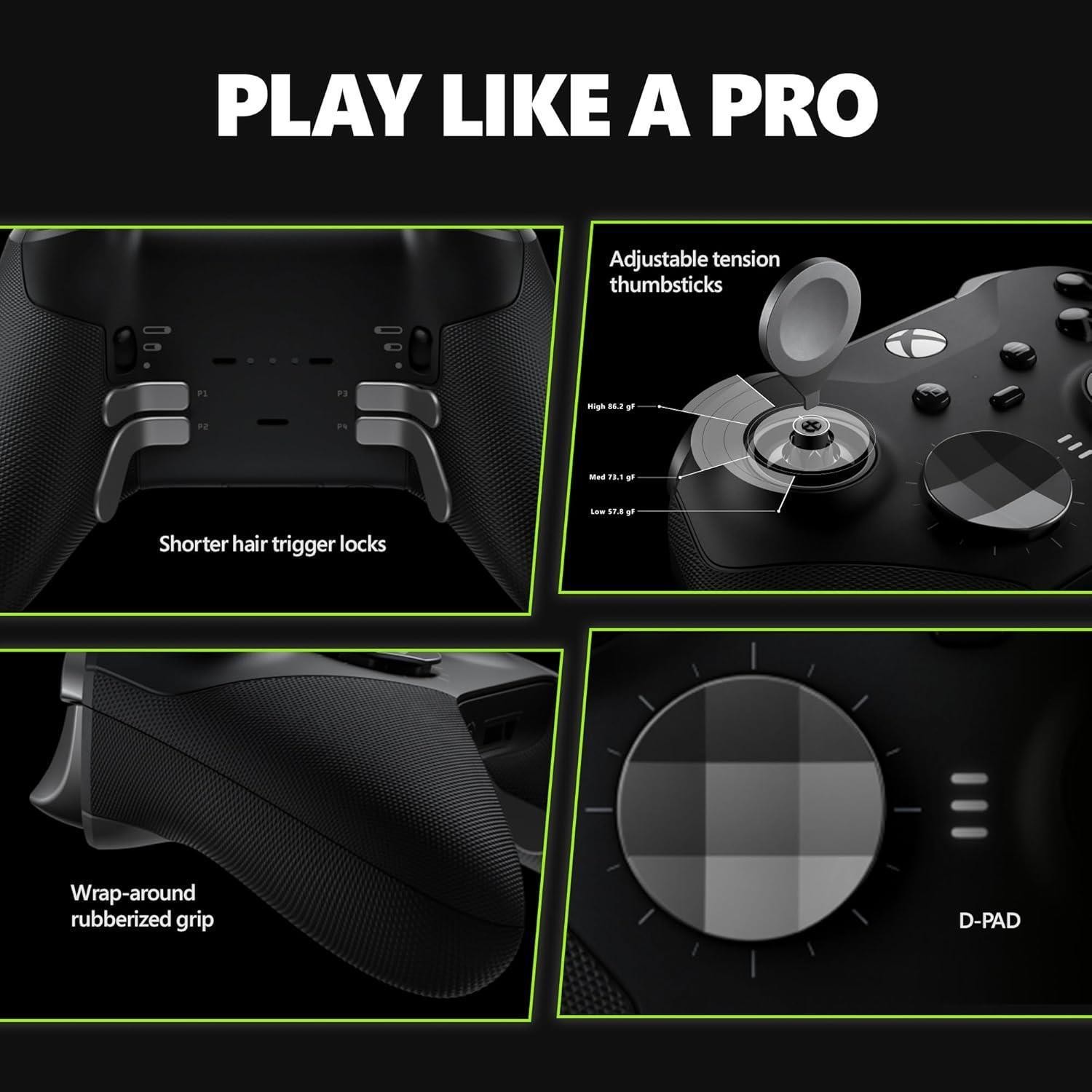 Microsoft Xbox Elite Series 2 Wireless Controller USB-C Bluetooth Excellent