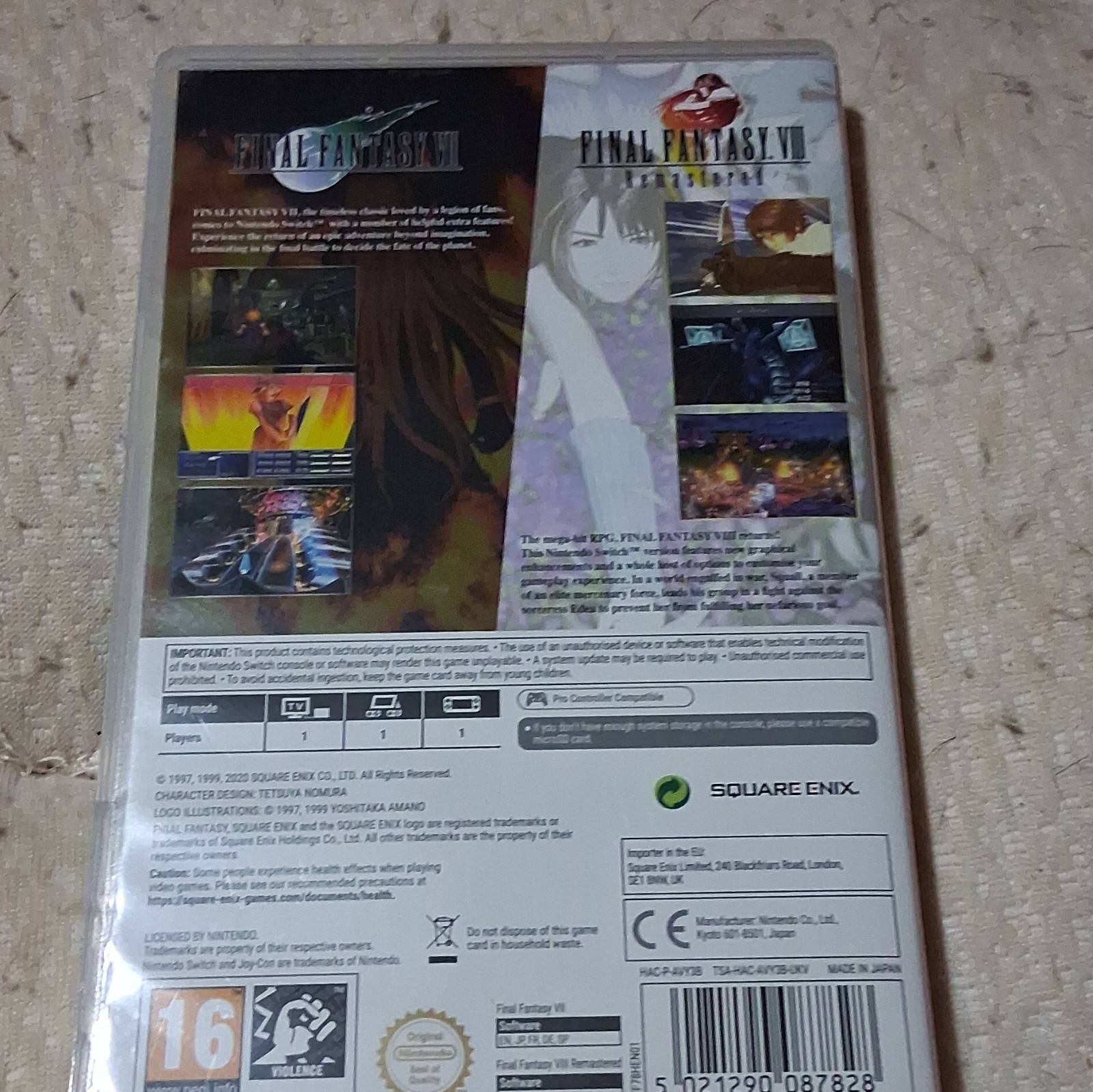 Square Enix Final Fantasy VII & VIII Remastered Twin Pack – Switch PAL PEGI 16