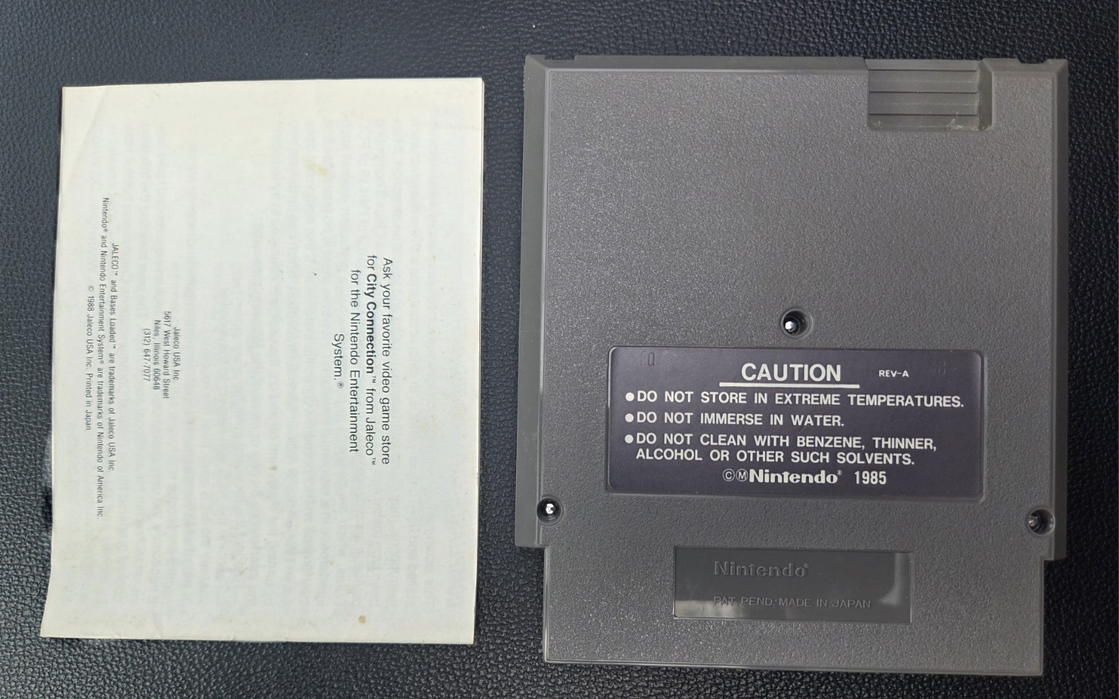 Bases Loaded NES Nintendo Game w/ Manual Jaleco 1988 Baseball