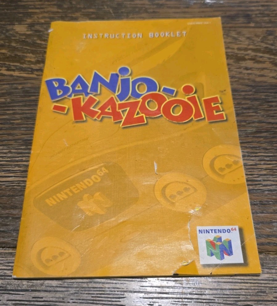 Banjo Kazooie N64 Instruction Booklet ONLY