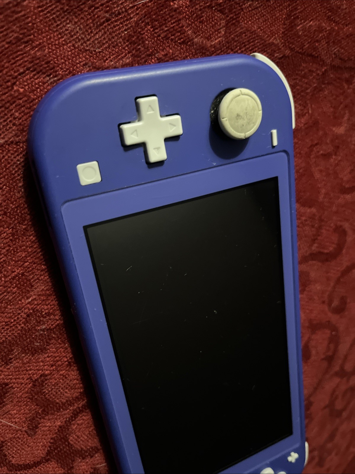 Nintendo Switch Lite Blue 32GB Console Broken FOR PARTS READ! Screen Black