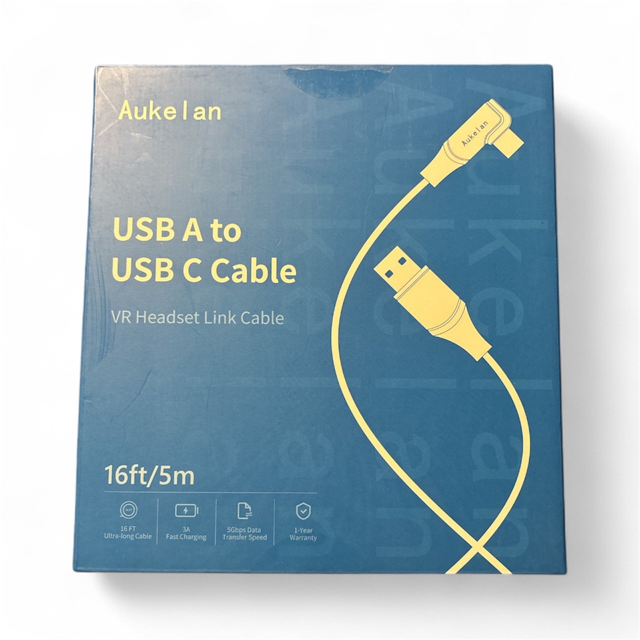 Aukelan Cable USB A TO USB C 16 FT/5M For VR Headset New