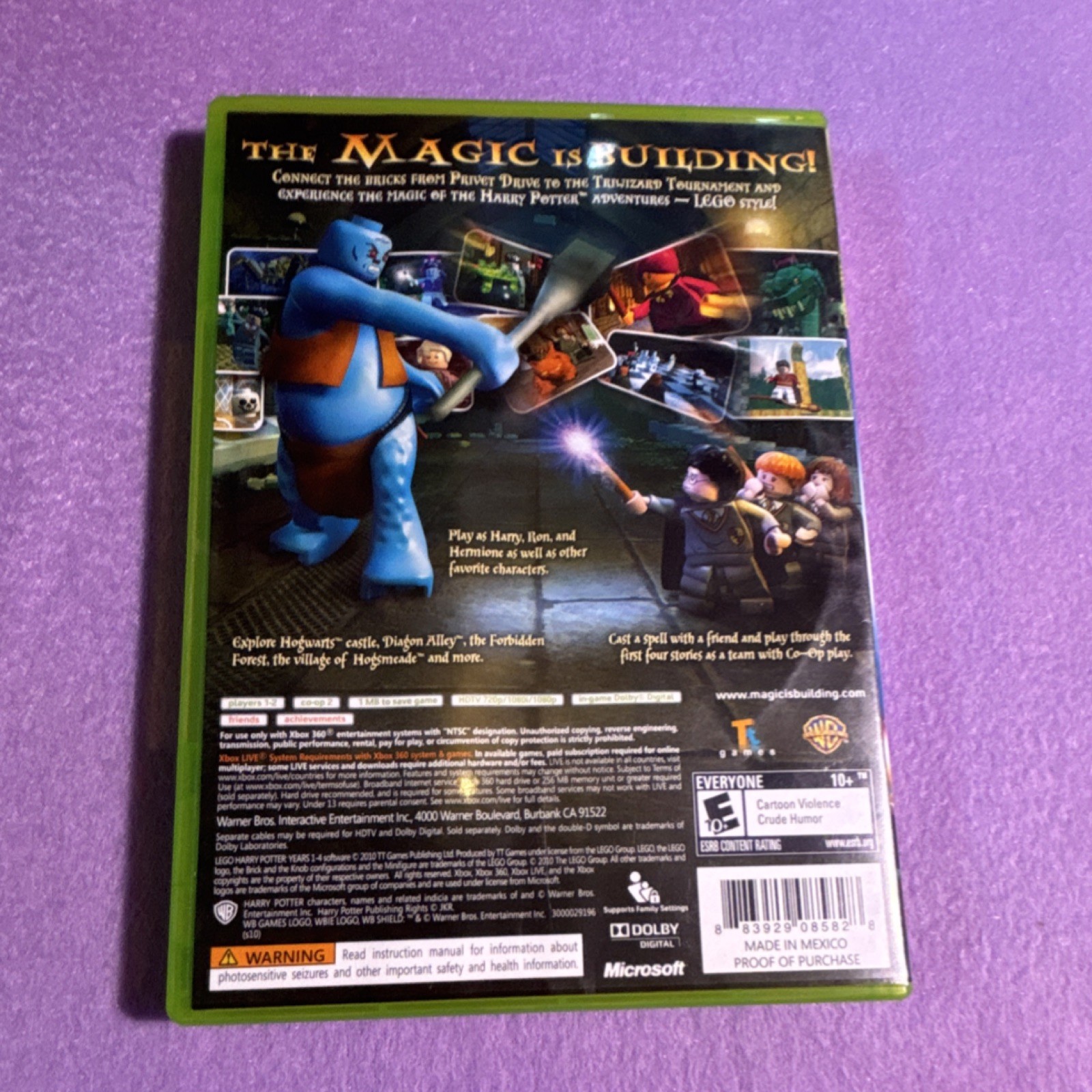 Warner Bros. LEGO Harry Potter: Years 1-4 Xbox 360 NTSC-U/C Manual Included