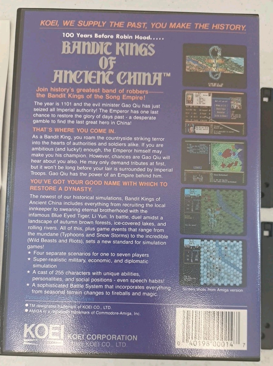 KOEI Amiga 1989-VTG-Bandit Kings Of Ancient China