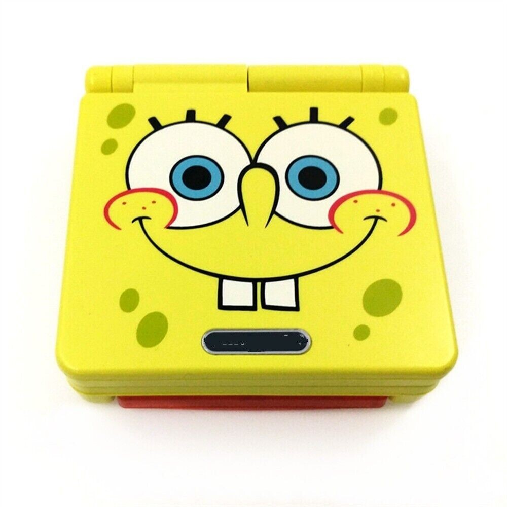 Nintendo Game Boy Advance GBA SP 101 IPS V2 LCD Backlight 10 Level Spongebob
