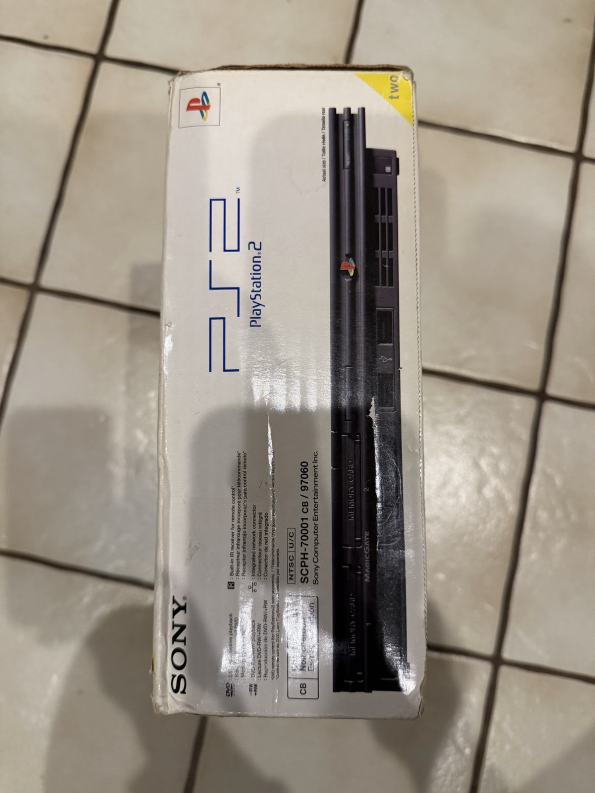Sony PlayStation 2 PS2 Slim SCPH-70001 Box Only – No Insert OEM — READ