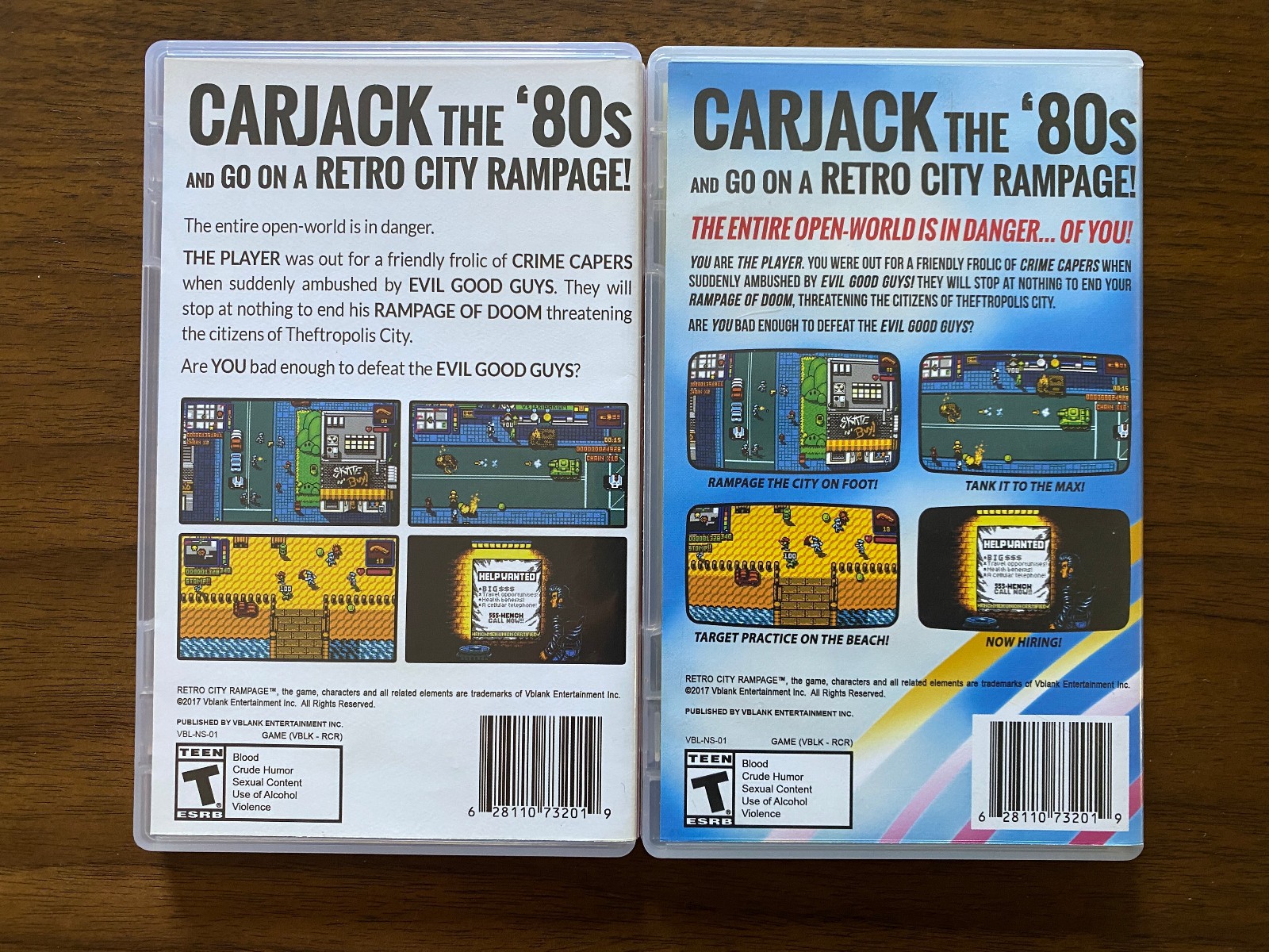 Retro City Rampage DX Collector’s Edition ALT COVERS ONLY Nintendo Switch NOGAME
