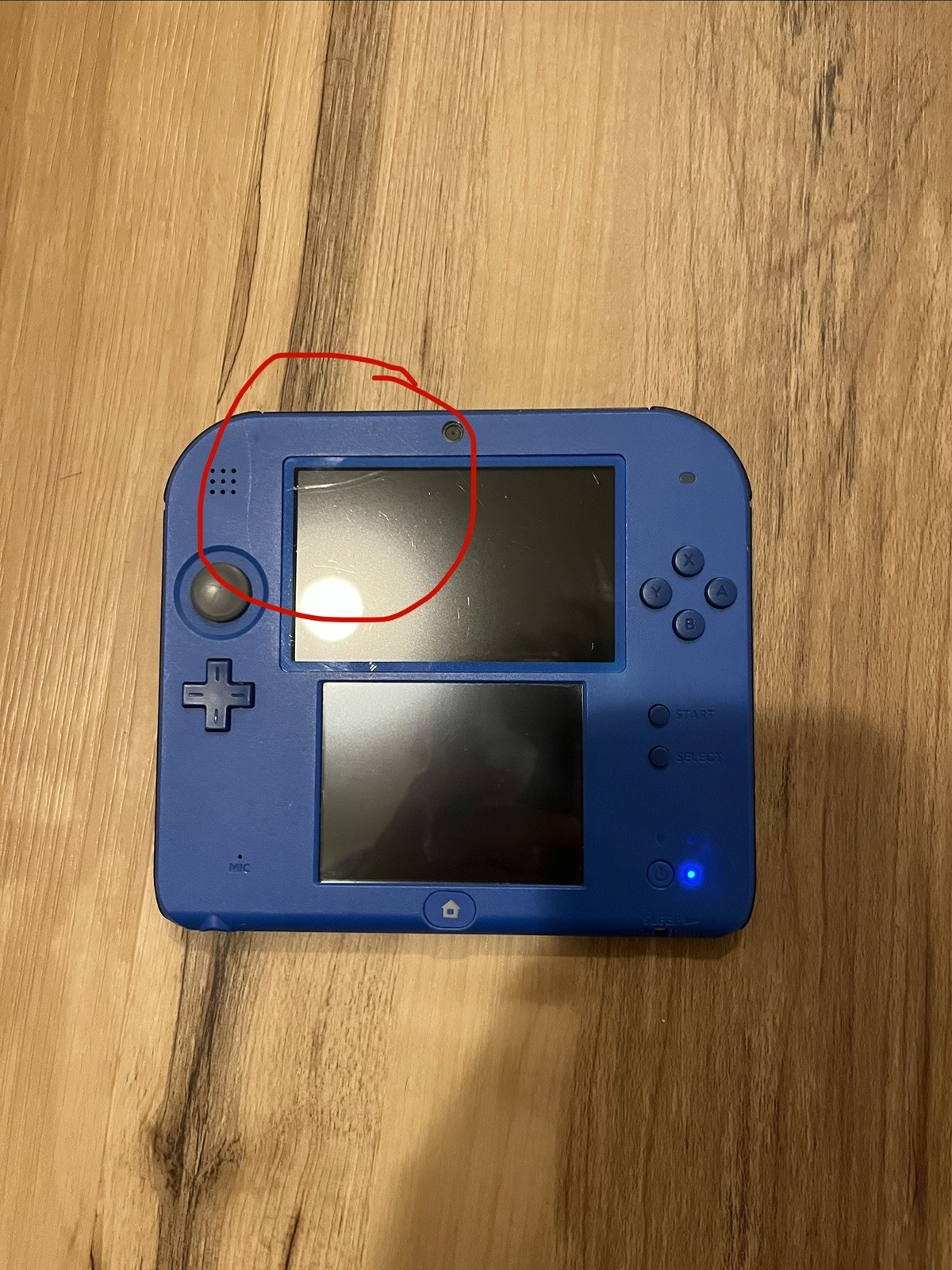 Nintendo 2DS Blue Mario Kart 7 Edition Tested Working