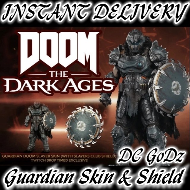 Doom : The Dark Ages – Guardian Skin & Slayer Shield 👾 Twitch Drops 👾 INSTANT
