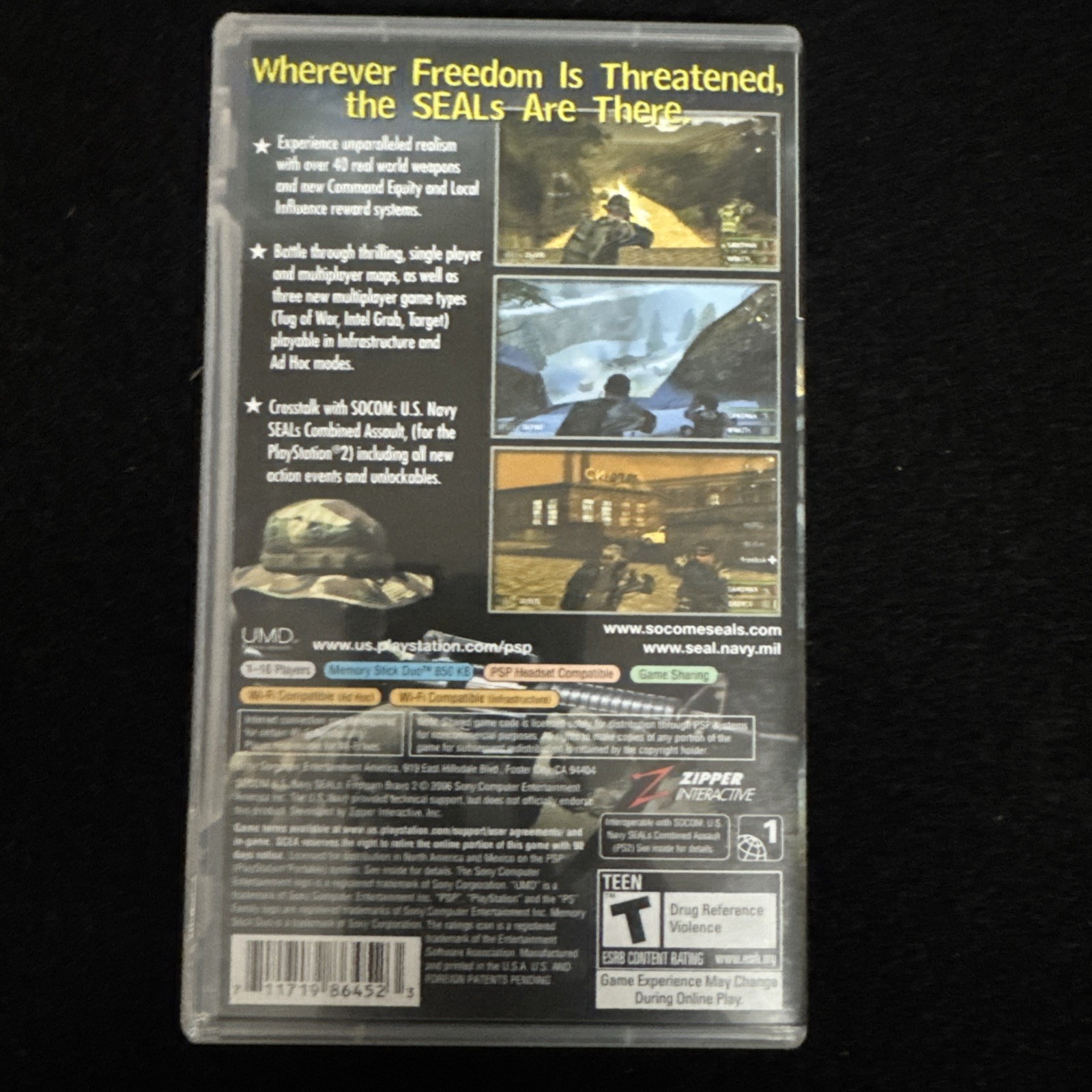 SOCOM: U.S. Navy Seals Fireteam Bravo 2 (Sony PSP) 2006; CIB Complete