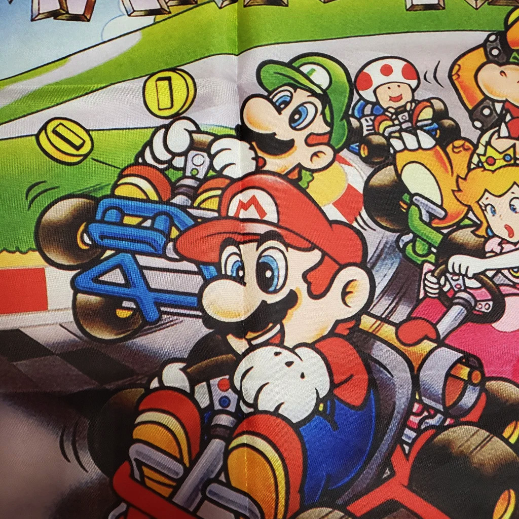 Super Mario Kart Custom Wall Flag Banner Tapestry 2 x 3 Ft, SNES