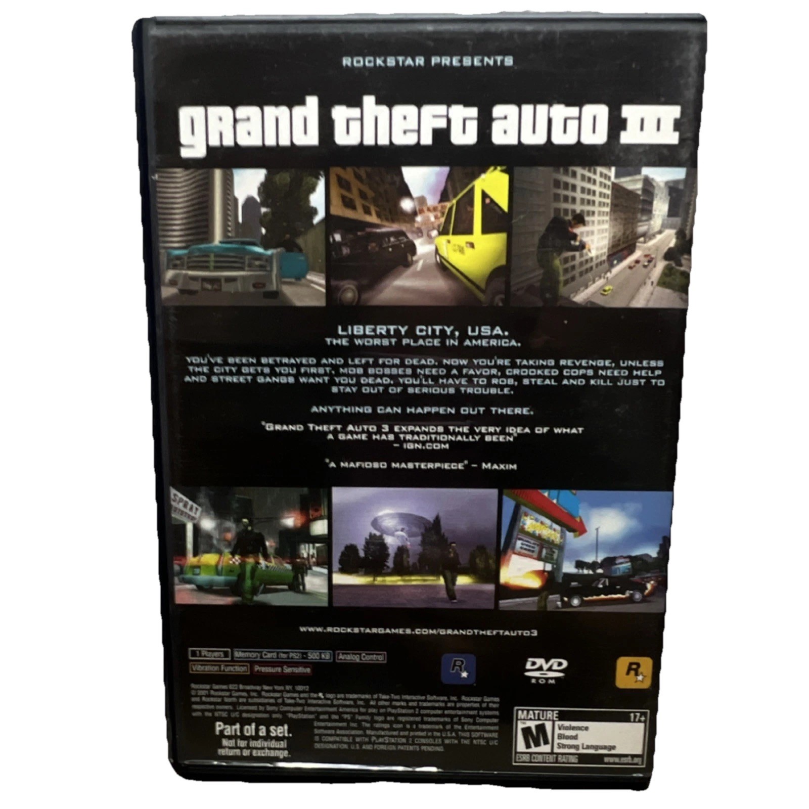 Grand Theft Auto III PlayStation 2 Action Crime 2001 Manual Included CIB