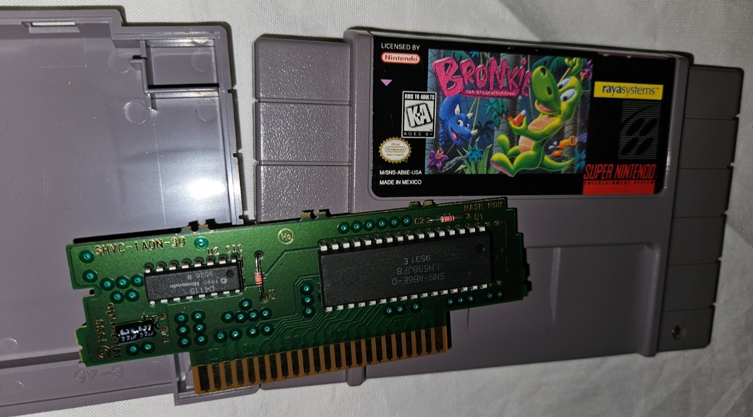 Bronkie the Bronchiasaurus Cartridge Only Authentic SNES Super Nintendo 1995