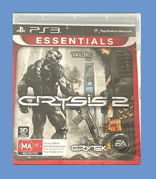 PS3 GAME – ESSENTIALS: Crysis 2 (3D) MA15+ pre-owned game + booklet VGC