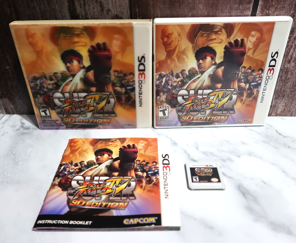Nintendo 3DS Super Street Fighter 4 IV 3D Edition (CIB & Tested) w/Slip Cover
