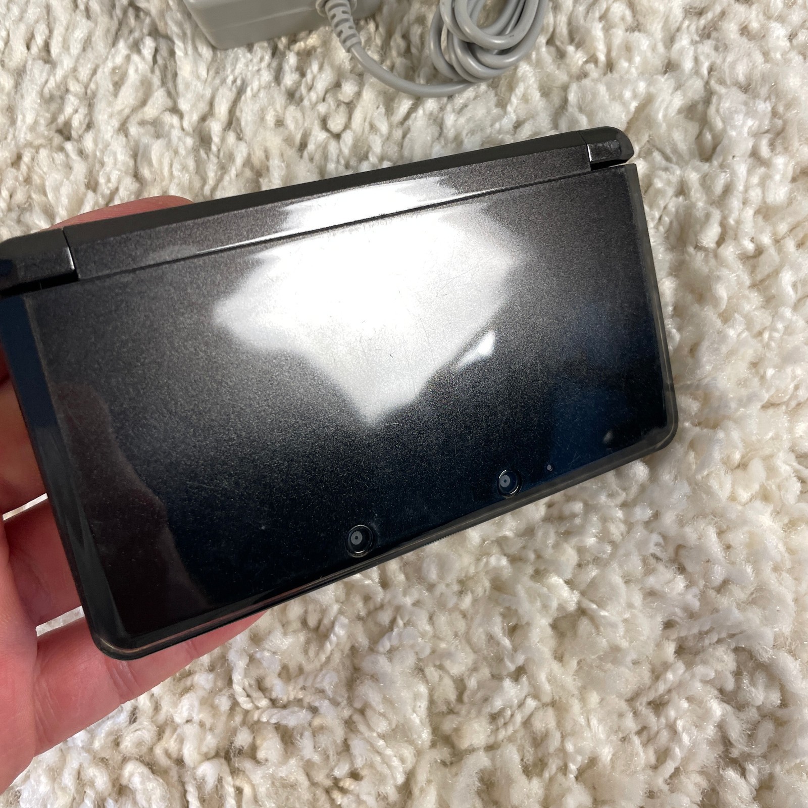 Nintendo 3DS Cosmo Black Handheld Console System CTR-001 Tested