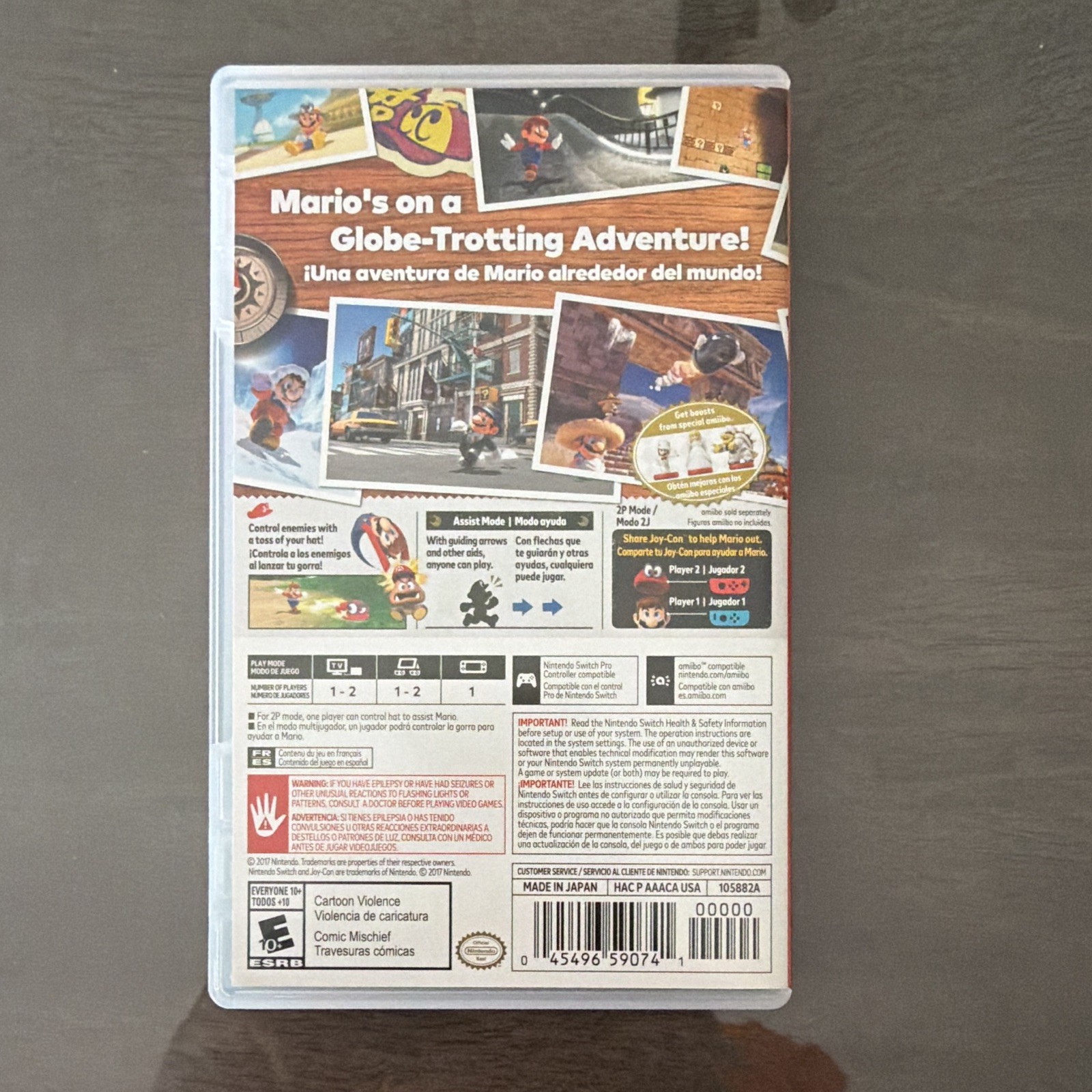 Nintendo Super Mario Odyssey Nintendo Switch w/ Case Multiplayer E10+ NTSC-U/C
