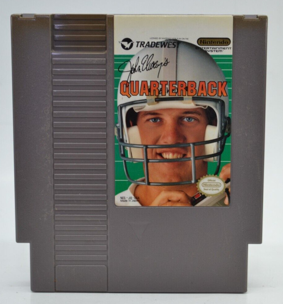 John Elway’s Quarterback (Nintendo NES, 1989) Authentic Cleaned Tested Working