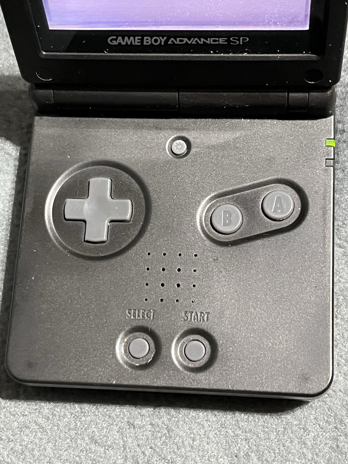 Nintendo Game Boy Advance SP GBA Black Handheld Console AGS-001 w/ Kirby Mirror