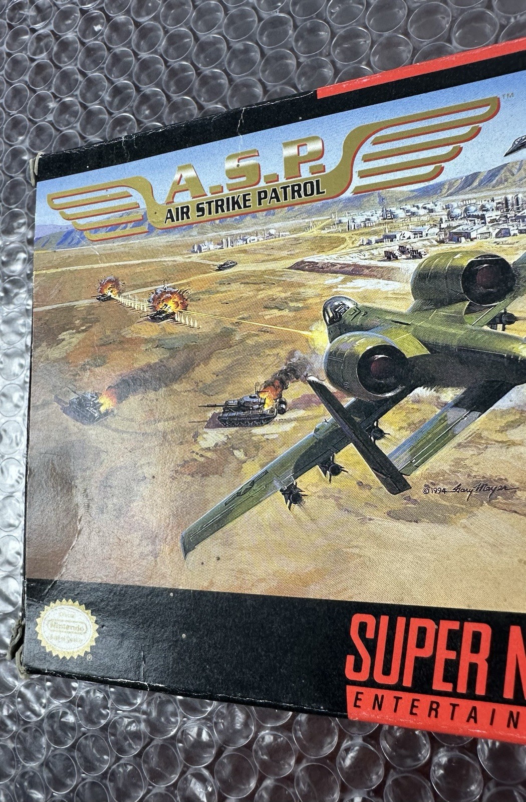 A.S.P. Air Strike Patrol (SNES) Super Nintendo CIB Complete + Poster Tested SETA