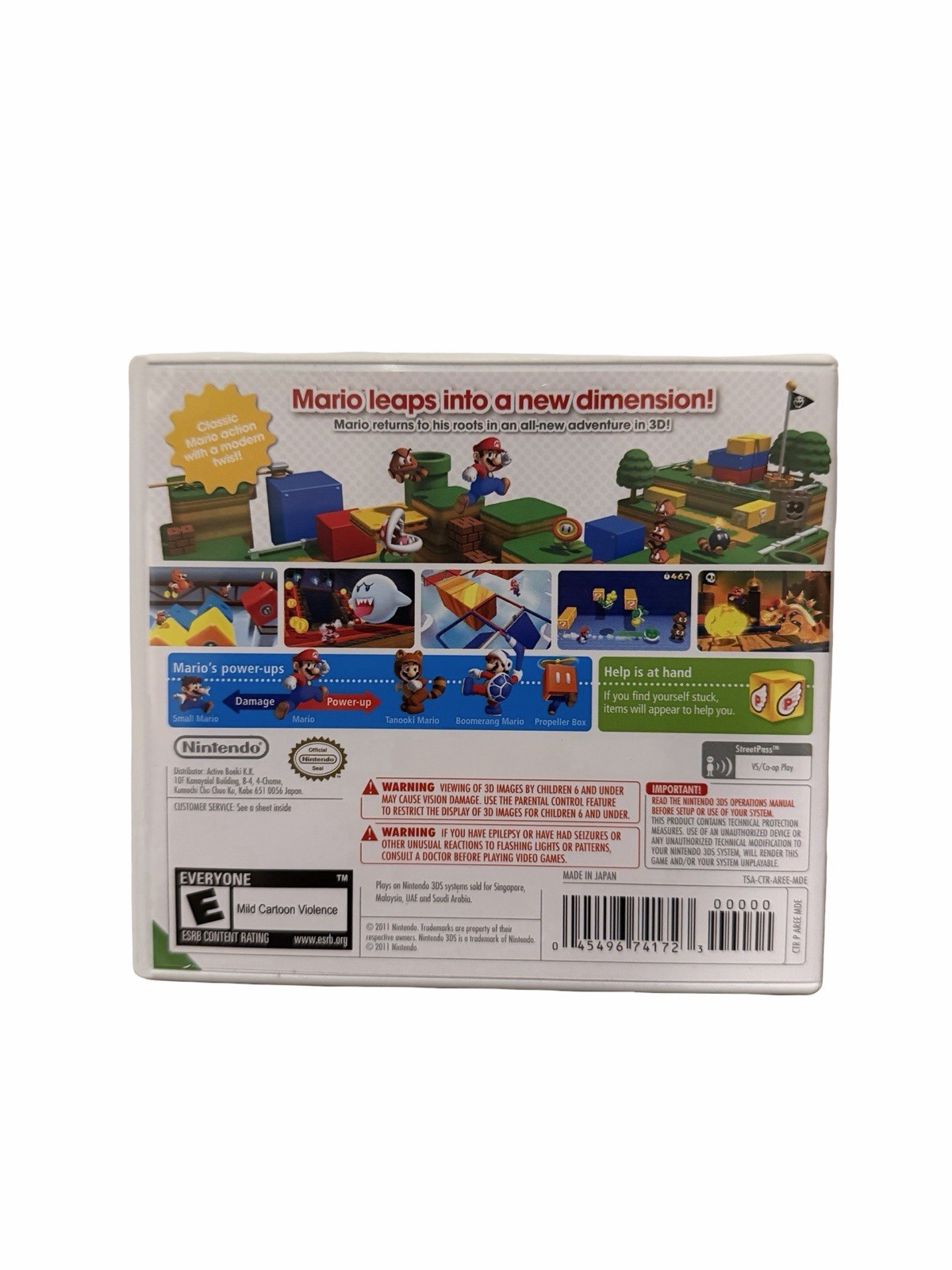 Super Mario 3D Land (Nintendo 3DS, Complete w/ Manual Tested Authentic Clean