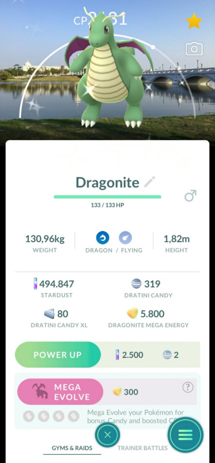 Pokémon Shiny Dragonite Tainan Taiwan Background – Trade 20kstardust