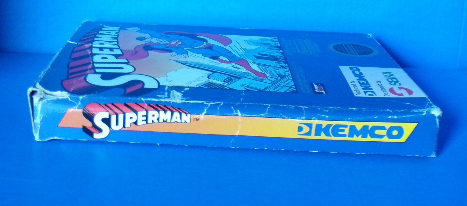 Superman Nintendo Entertainment 1988 NES DC Comics Kemco Box, Cart & Dust Cover