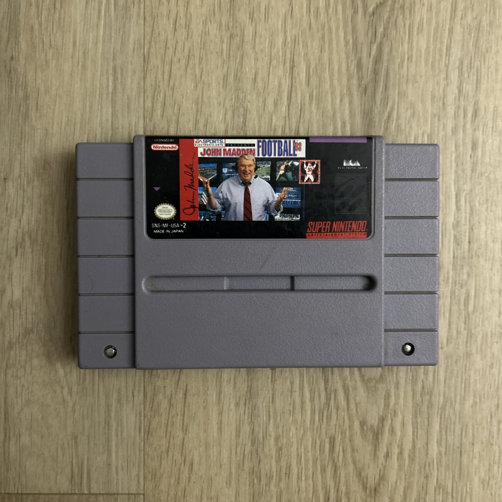 John Madden Football 93 (Super Nintendo, 1992) With Original Manual – Tested