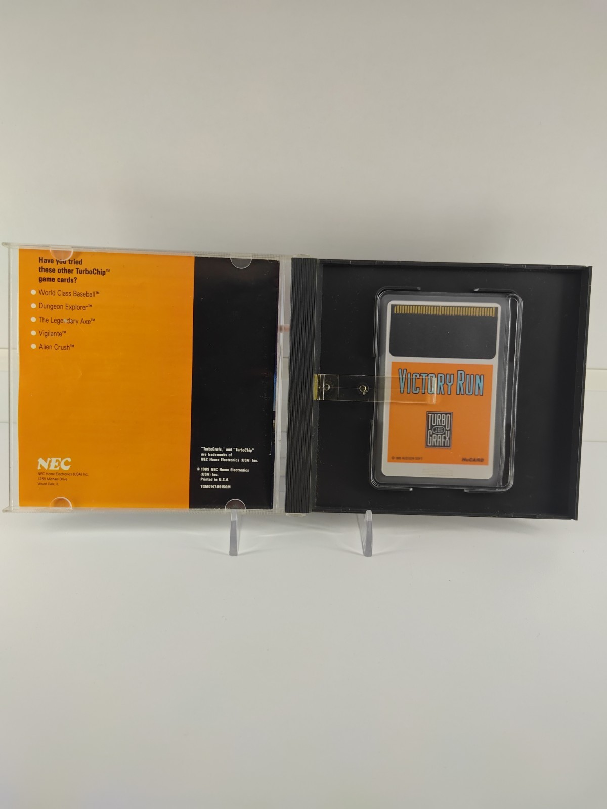 NEC Victory Run TurboGrafx-16 HuCard Complete w/ Case Manual