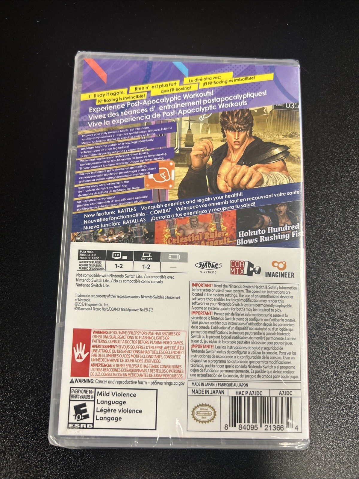 Fitness Boxing Fist of The North Star Nintendo Switch Brand New, Sealed