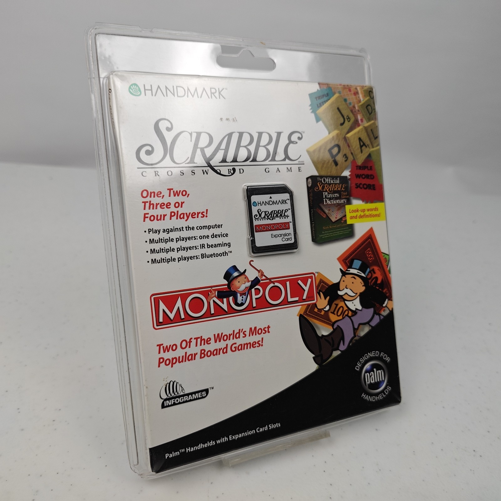 Handmark PDA Palm OS Game Monopoly + Scrabble 2 in 1 Infogrames FACTORY SEALED