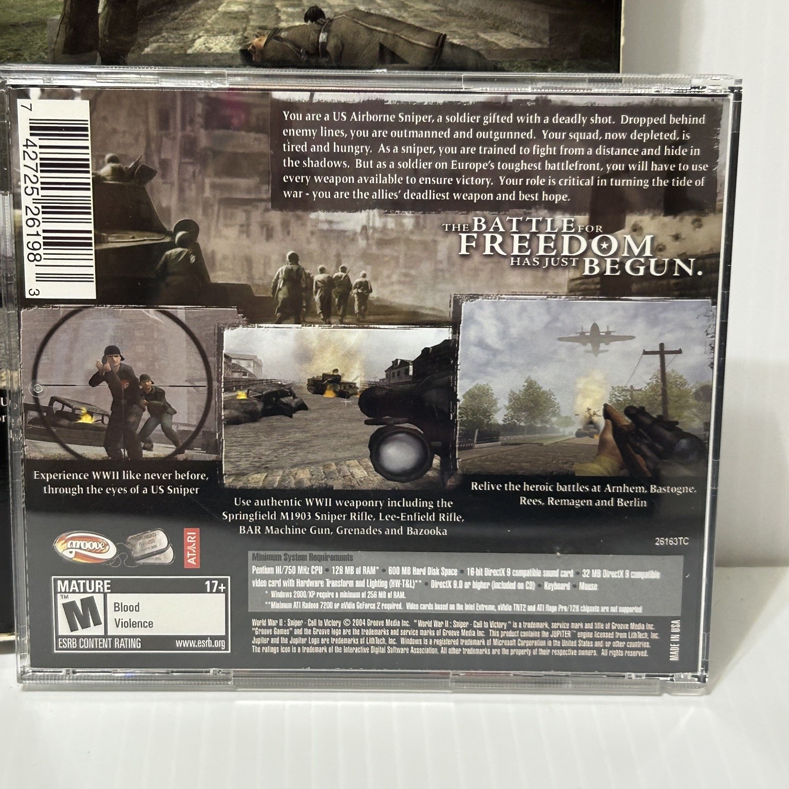 World War II Sniper Call to Victory PC CD-ROM Video Game WWII Shooter