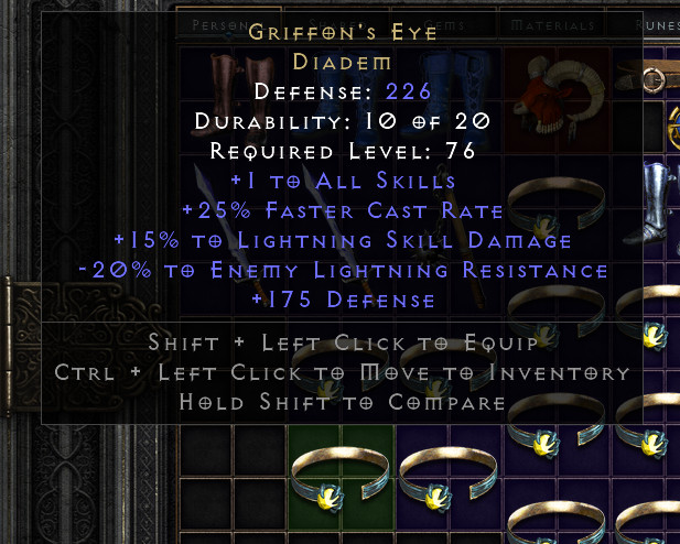 Griffon’s Eye Griffon Eye – Diablo 2 Res RoTW Diablo 2 Ladder & NON LADDER PC