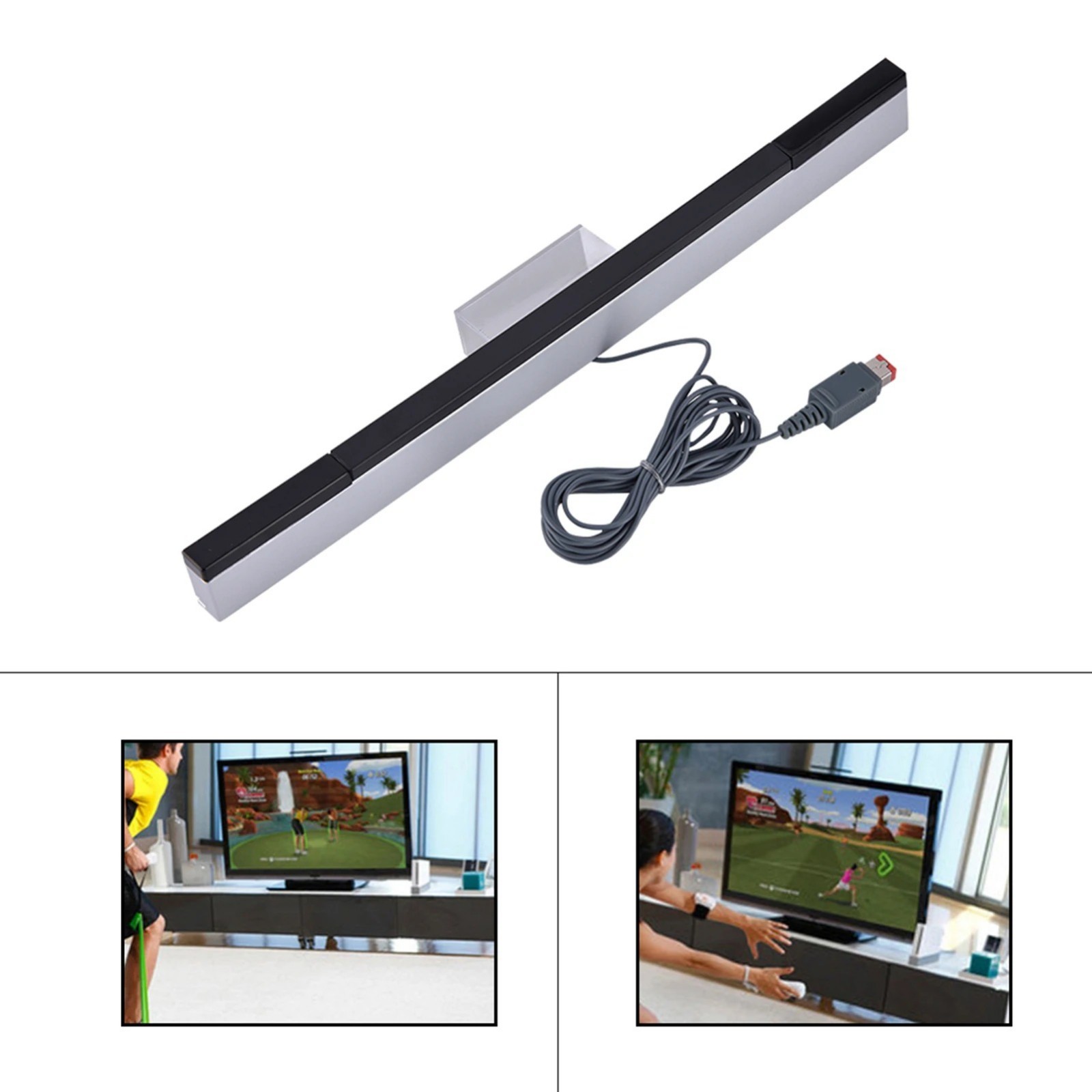 Wired Infrared Sensor Bar IR Signal Receiver Replacement 4 Handle Wired infrared