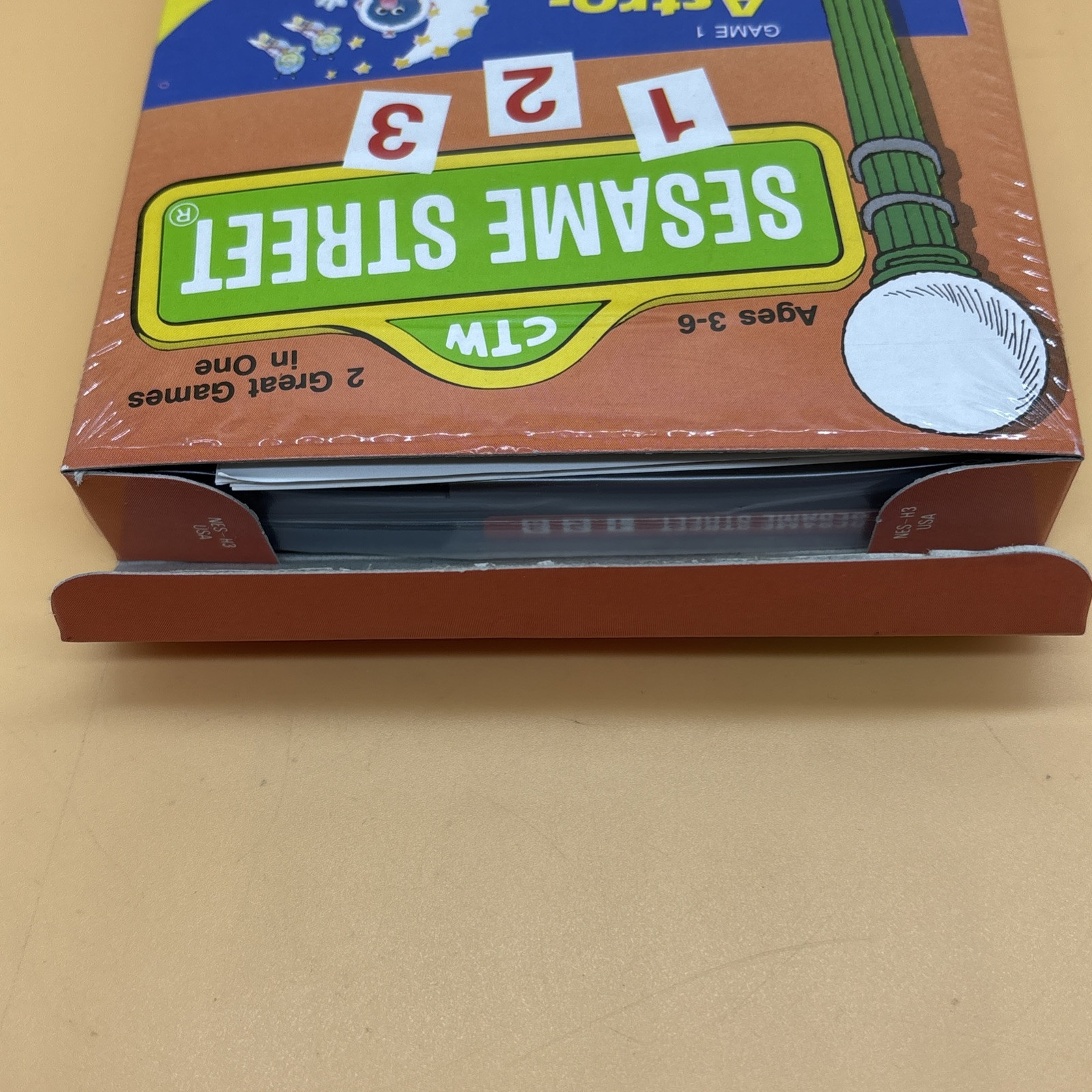 oval seal Sesame Street 123 complete in box nintendo nes game factory MINT